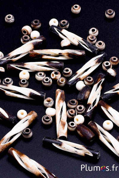 Schelp kralen - 5–40 mm, gat 2 mm - beige-bruin  